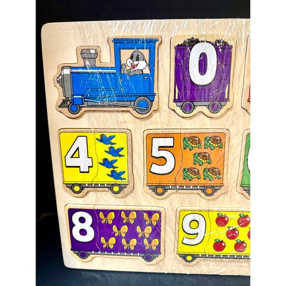Tibbar’s wooden number train puzzle counting colors educational - Picture 2 of 8